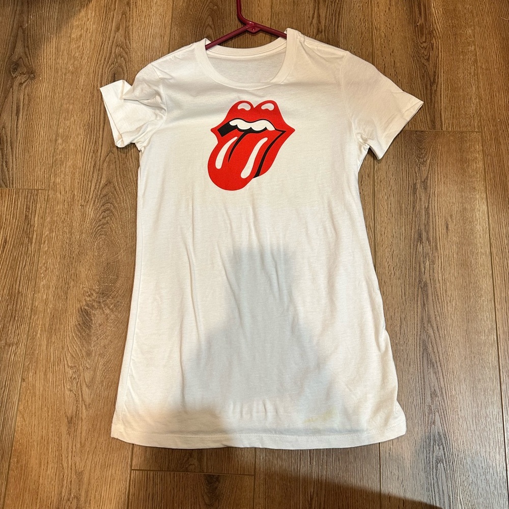 White T-Shirt with Red Graphic
